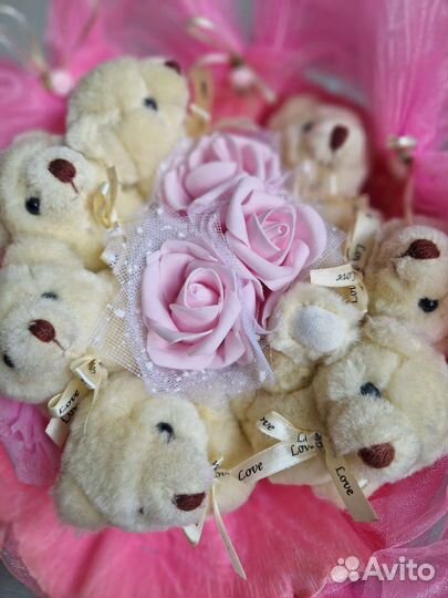 Букеты из мягких игрушек из мишек