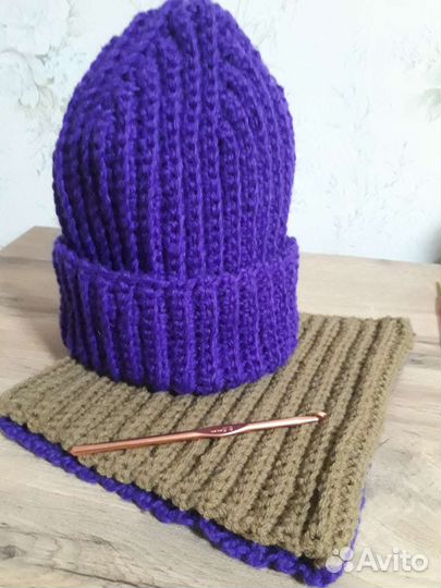 Комплект шапка и шарф женский