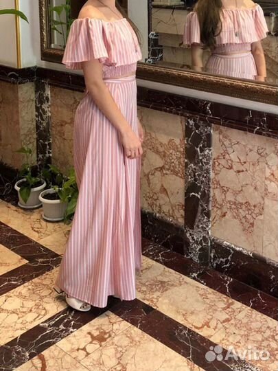 Комплект из вискозы: топ и брюки