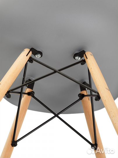 Стул в стиле eames DSW, светло- серый, 1 шт