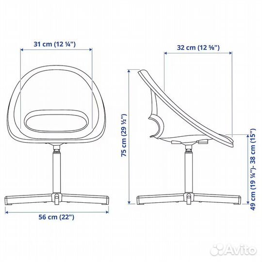 Стул детский икеа лобергет IKEA