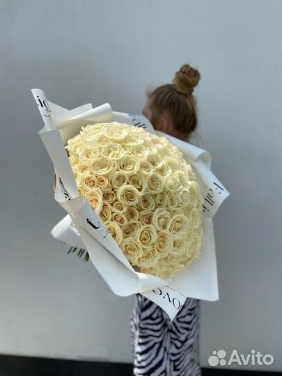 101 роза 40 см, букет роз