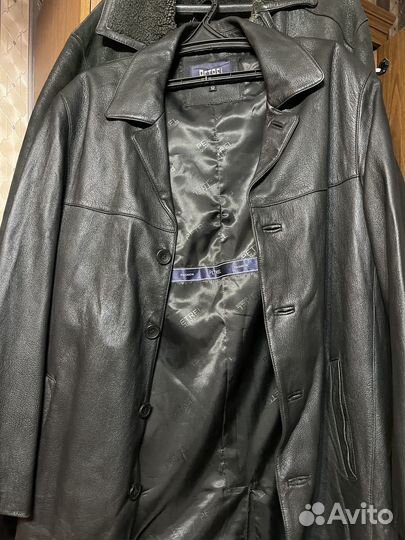 Кожаный мужской френч