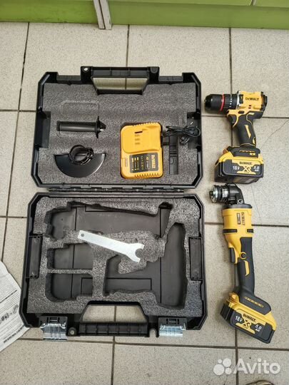 Набор DeWalt болгарка+шуруповёрт