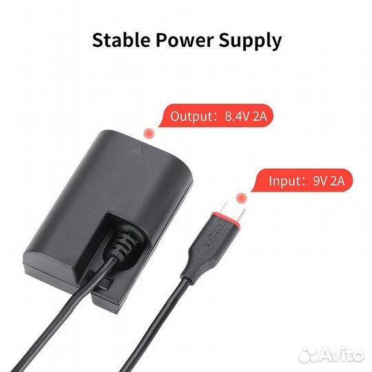 Адаптер питания Kingma LP-E6 Type-C (каплер)