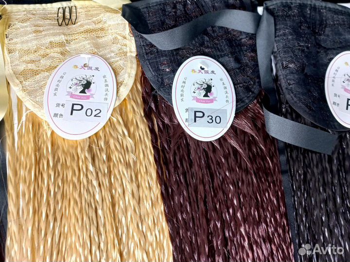 Волосы на заколках реалистичные