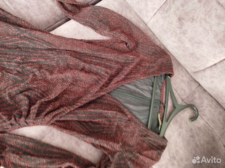 Вечернее платье черное бордовый люрекс