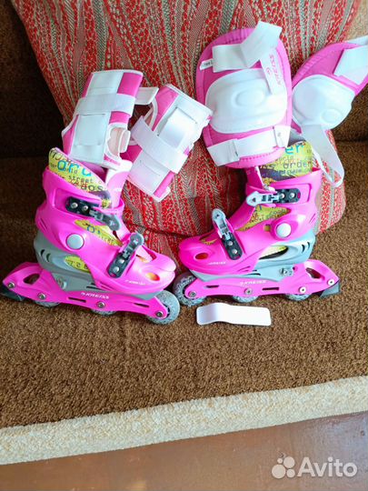 Роликовые коньки детские раздвижные 33 36