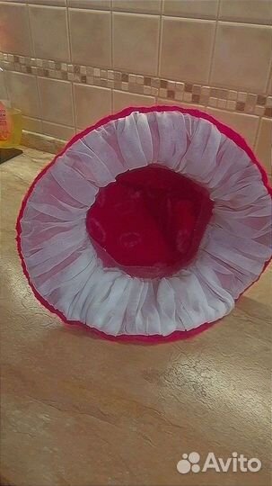 Шляпа мухомор из шерсти