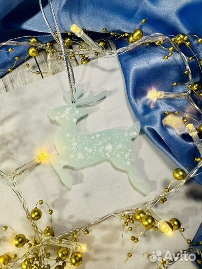 Елочные игрушки из эпоксидной смолы