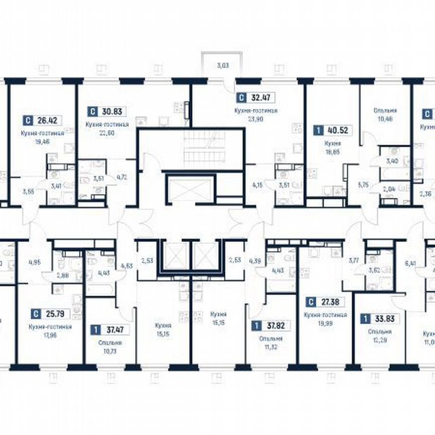 2-к. квартира, 59,2 м², 8/18 эт.