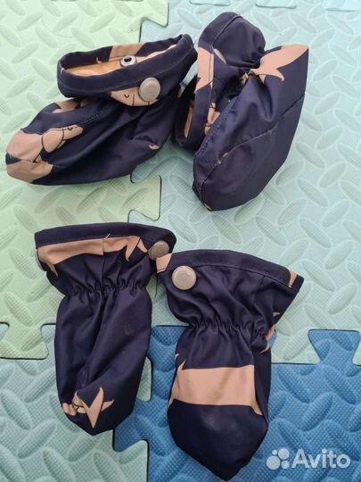 Демисезонный комбинезон 68-74 Crockid с шапочкой