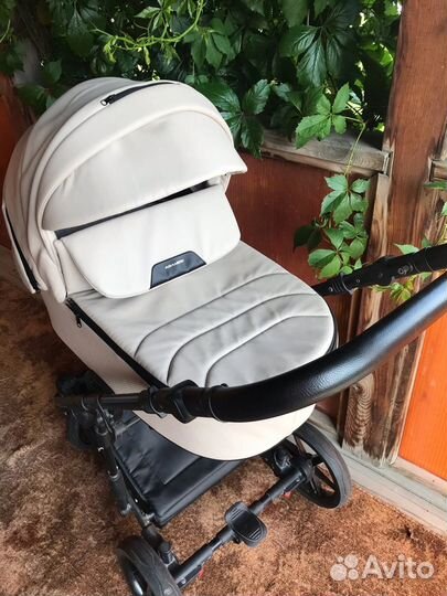 Коляска 3 в 1 Адамекс кожаная