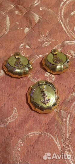 Карманная пепельница латунь