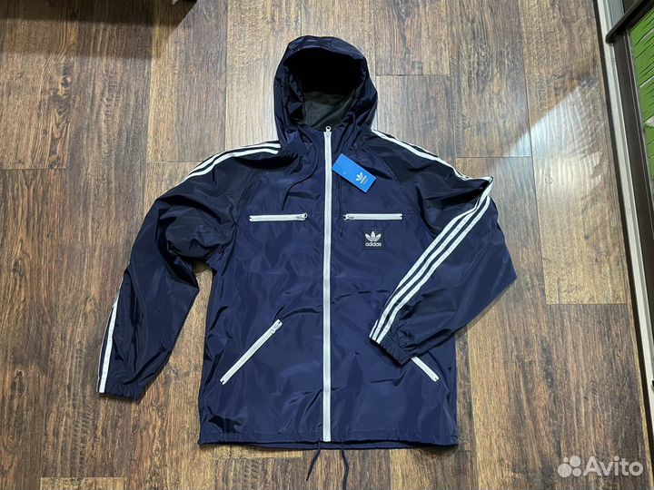 Куртка ветровка adidas синяя