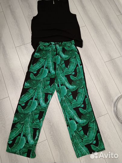 Брюки широкие и блуза 48 размер