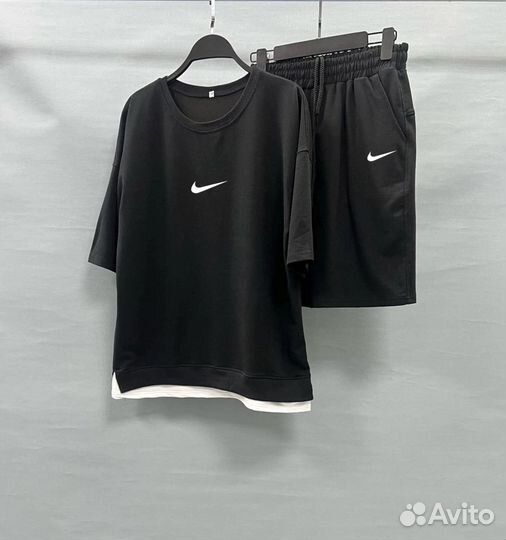 Летний спортивный костюм Nike футболка и шорты