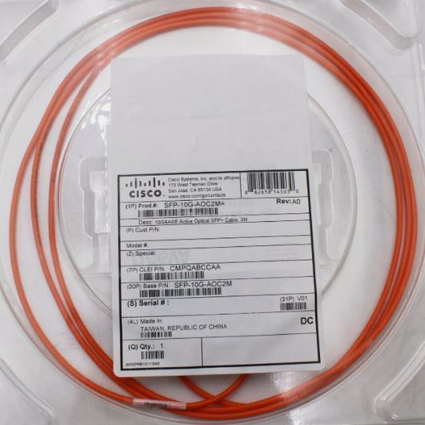 [SFP-10G-AOC2M] Трансивер Оптический Cisco Новый Sfp-10g-Aoc2m