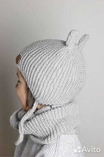 Комплект детский шапка+шарф новый