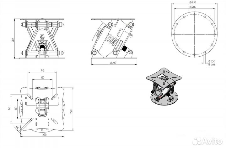 Амортизационная стойка для лодки