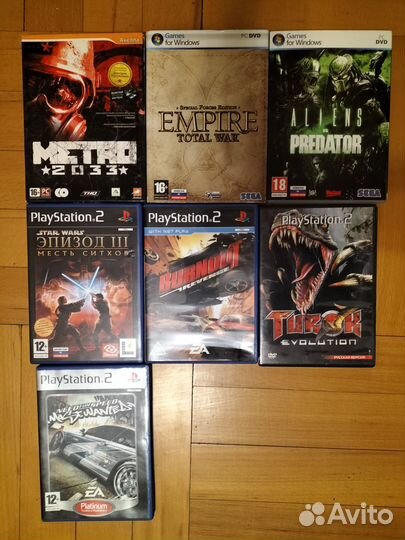 Диски с играми для пк и PS-2