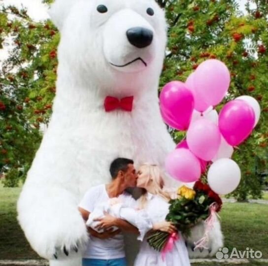 Большой белый мишка Уфа аниматоры фокусы шоу