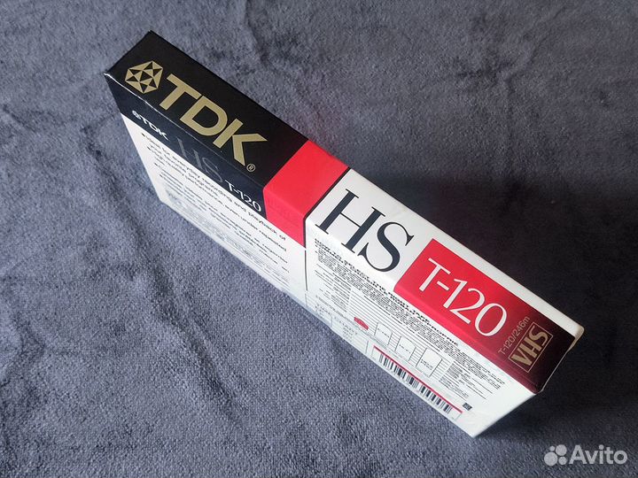 Видеокассета VHS TDK T-120 HS запечатка