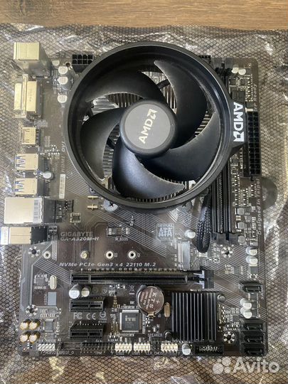 Комплект, AMD ryzen 5 1600, gygabyte ga-a320m-h