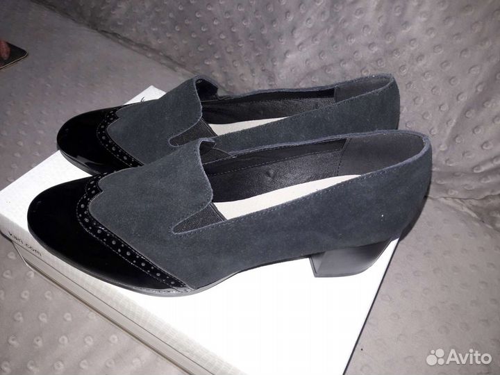 Туфли новые нат. замша и кожа р.39-40
