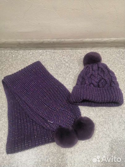 Шапочка и шарф для девочки