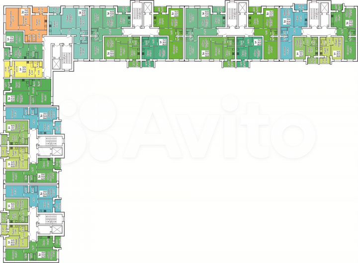 2-к. квартира, 55 м², 9/9 эт.