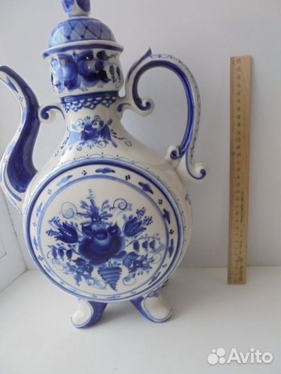 Фарфор Гжель Кувшин Восточный авторск раб 39 см