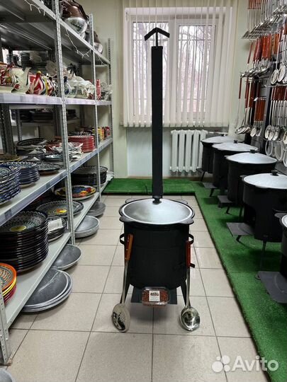 Казан печь с трубой шумовка специи