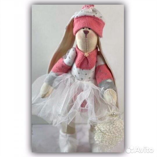 Текстильный Зайка.Ручная работа