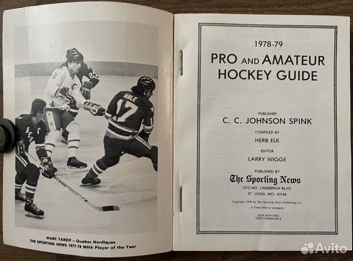 Хоккей. Официальный ежегодник, справочник нхл 1978