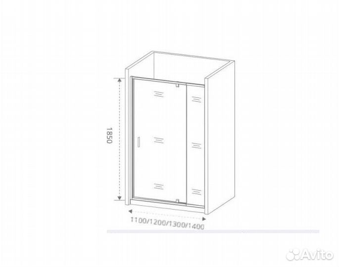 Душевая дверь Good Door orion 1000х1850 хром (матовое стекло) ор00017