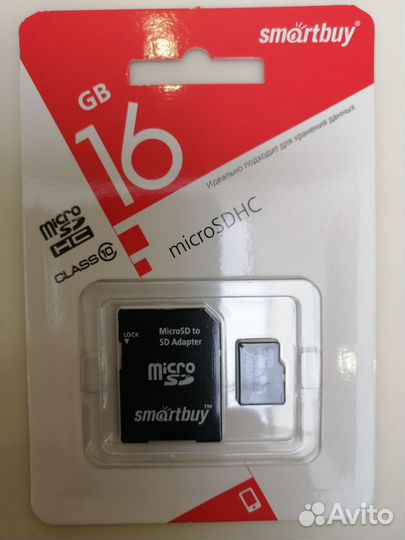 Карта памяти микроsdhc (микроsdhc) 16 Гб new