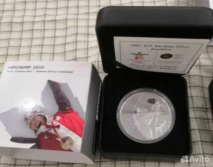 Серебрянные иностранные монеты спорт