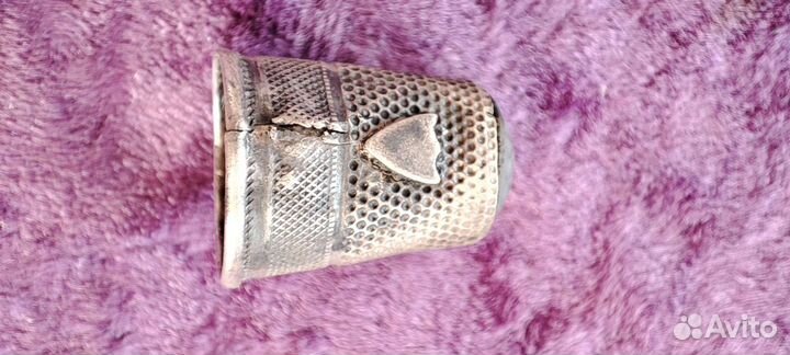 Наперсток эмаль; наперсток серебро 84