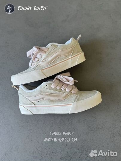 Кеды vans knu skool бежевые