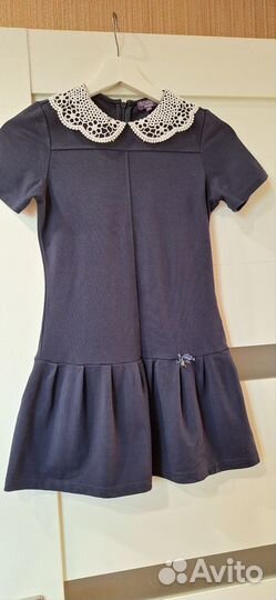 Школьное платье 128-134 синее