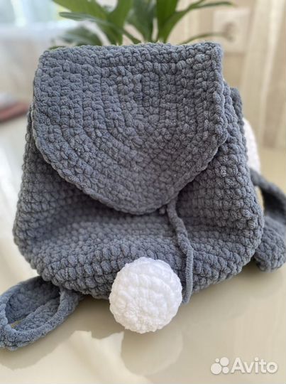 Детский рюкзак из плюшевой пряжи