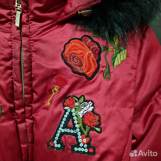 Пуховик для девочки 140