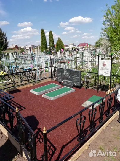 Благоустройство могил, установка