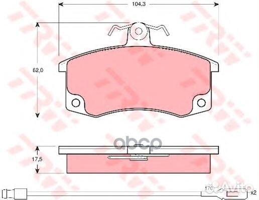 К-т дисков. тормоз. колодок GDB1446 TRW