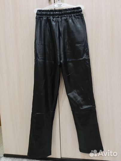 Тёплые кожаные штаны для девочки