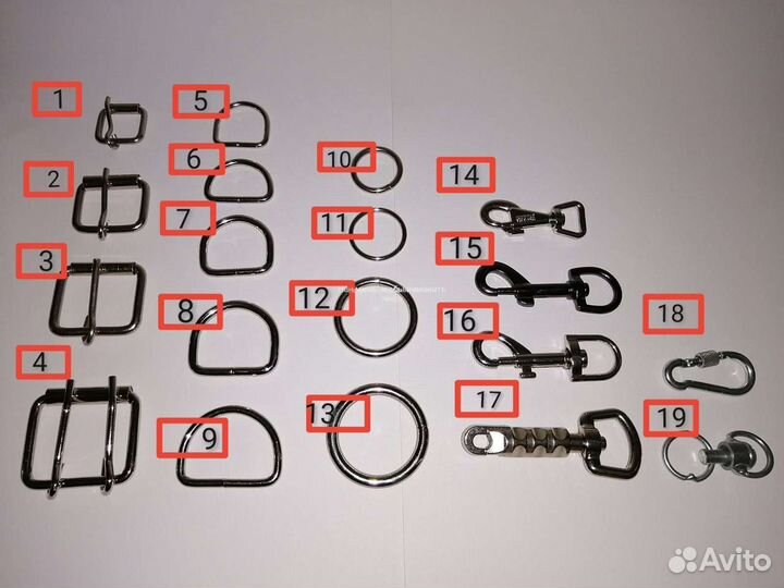 Кольца/полукольца/карабины/пряжки сварные
