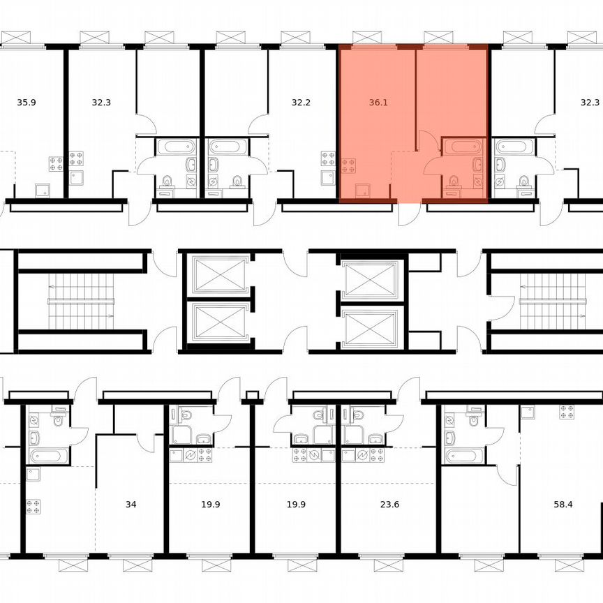 1-к. квартира, 36 м², 28/28 эт.