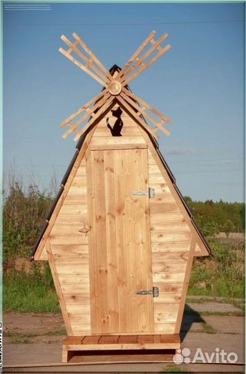 Дачный туалет с декором и установкой ZWS