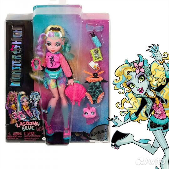 Кукла Лагуна Блю Monster High c питомцем 2022